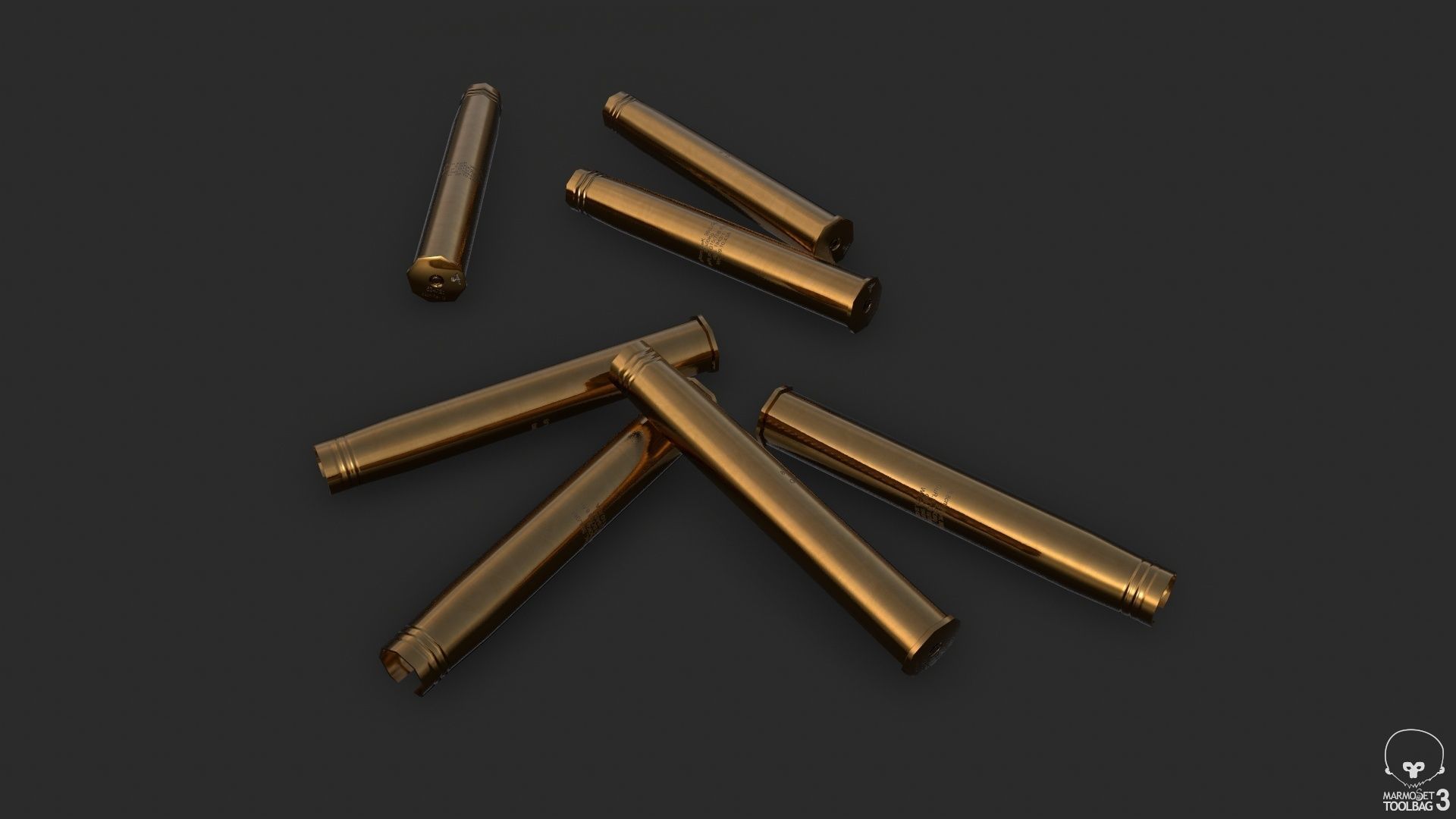 German 88mm FLAK Ammo Low-poly 3D model_14