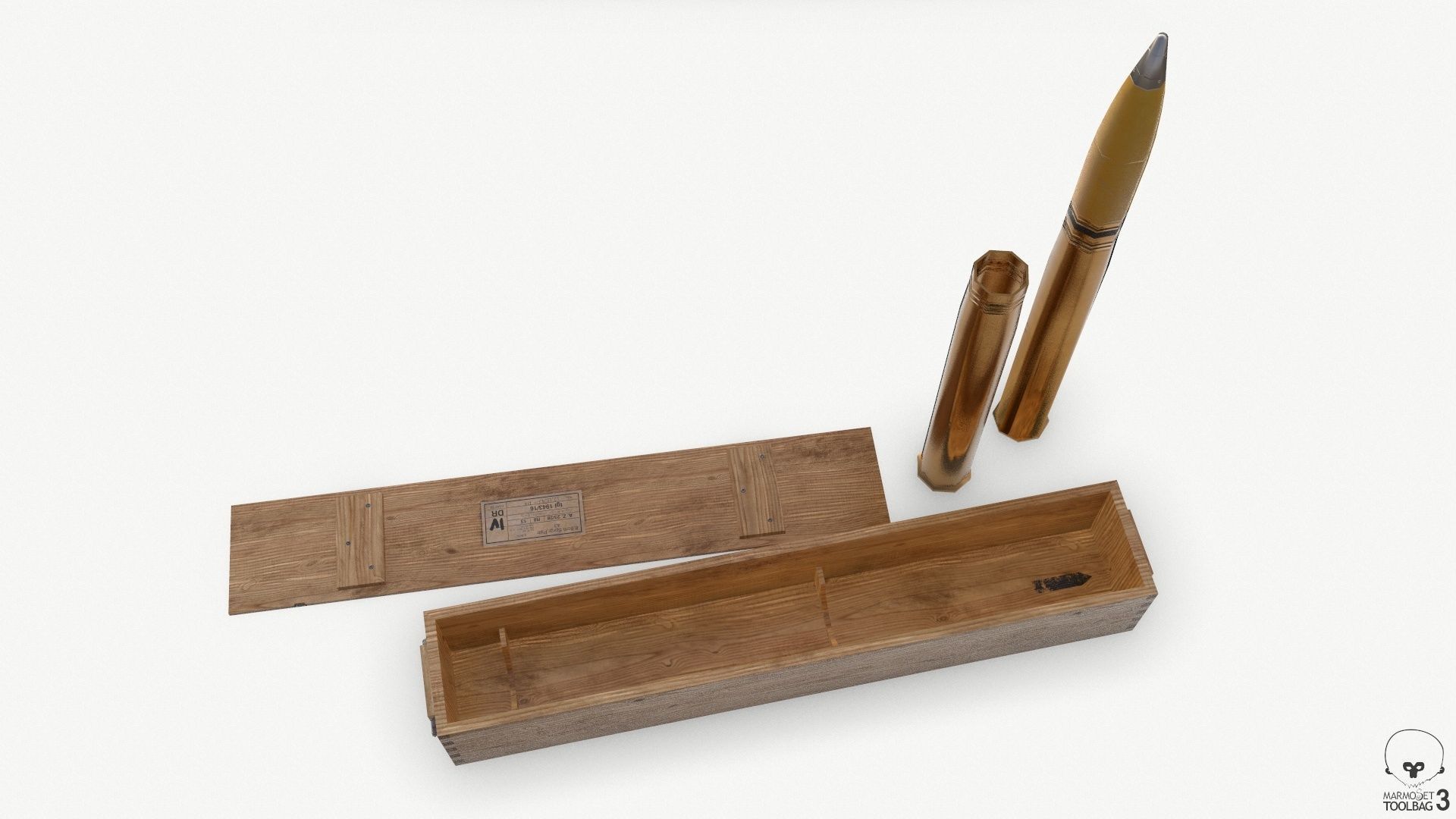 German 88mm FLAK Ammo Low-poly 3D model_5