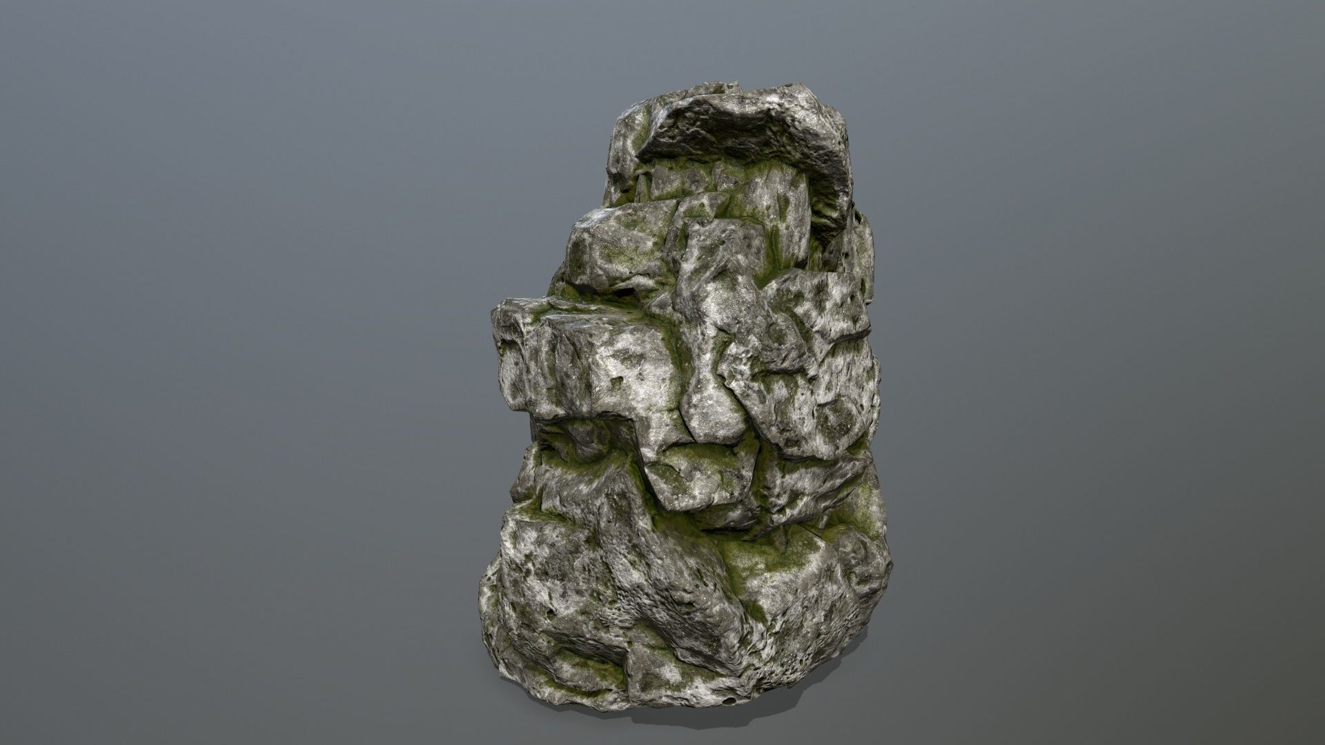 rocks set rock Low-poly 3D model_12