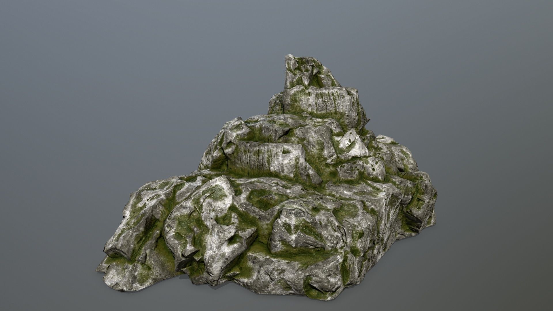 rocks set rock Low-poly 3D model_5