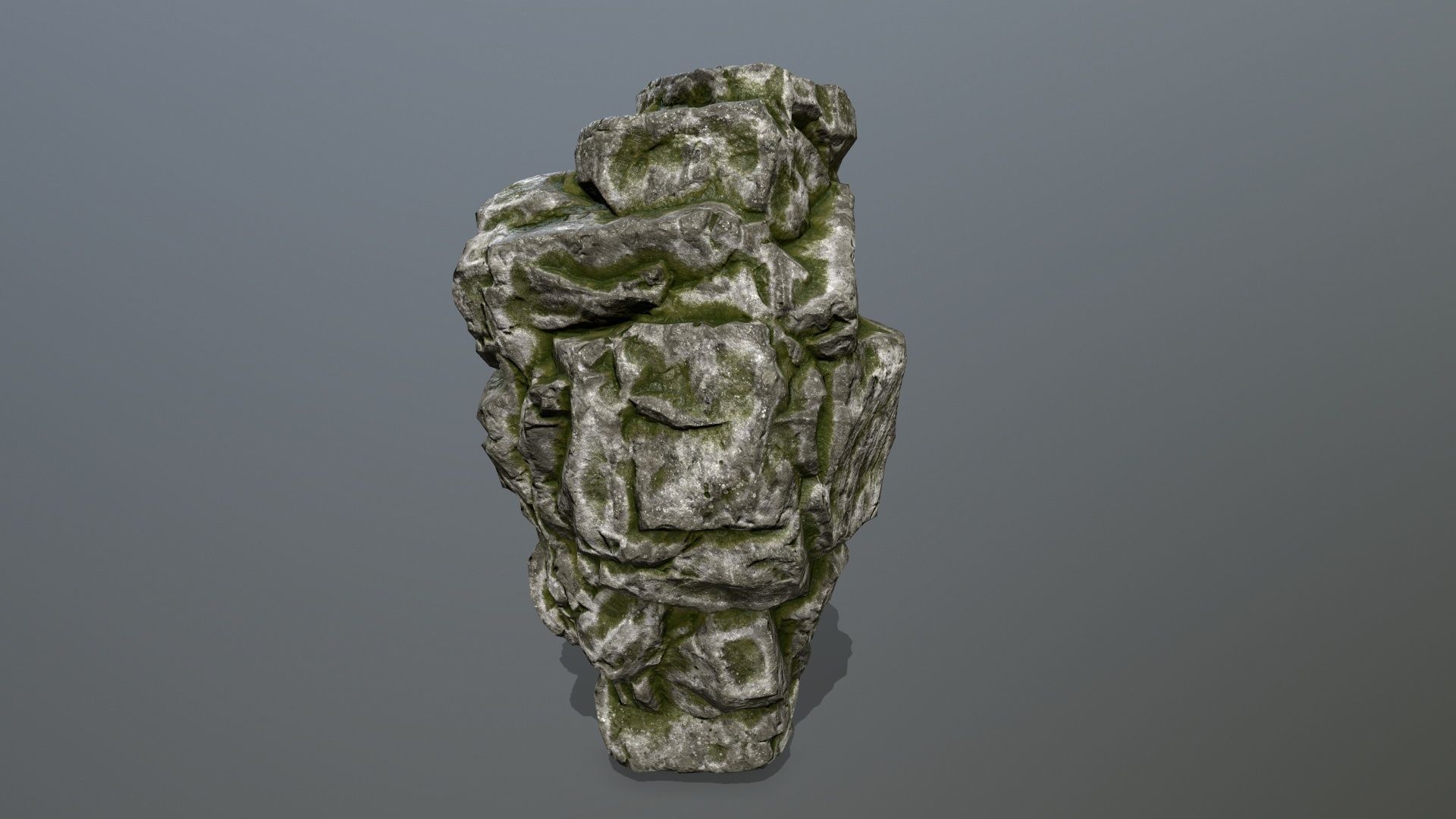 rocks set rock Low-poly 3D model_8