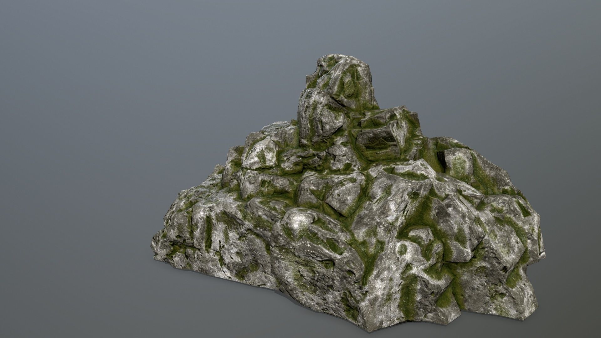 rocks set rock Low-poly 3D model_6