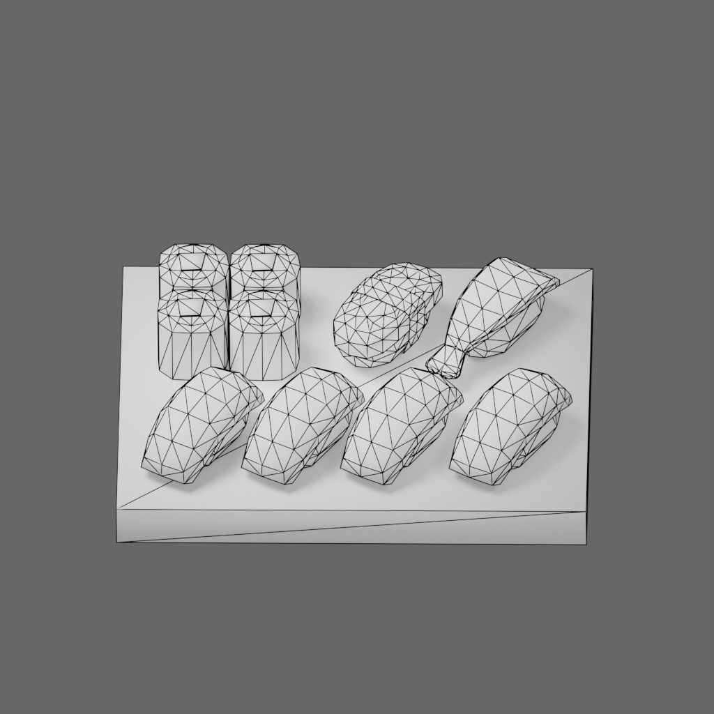Sushi G08 Low-poly 3D model_5
