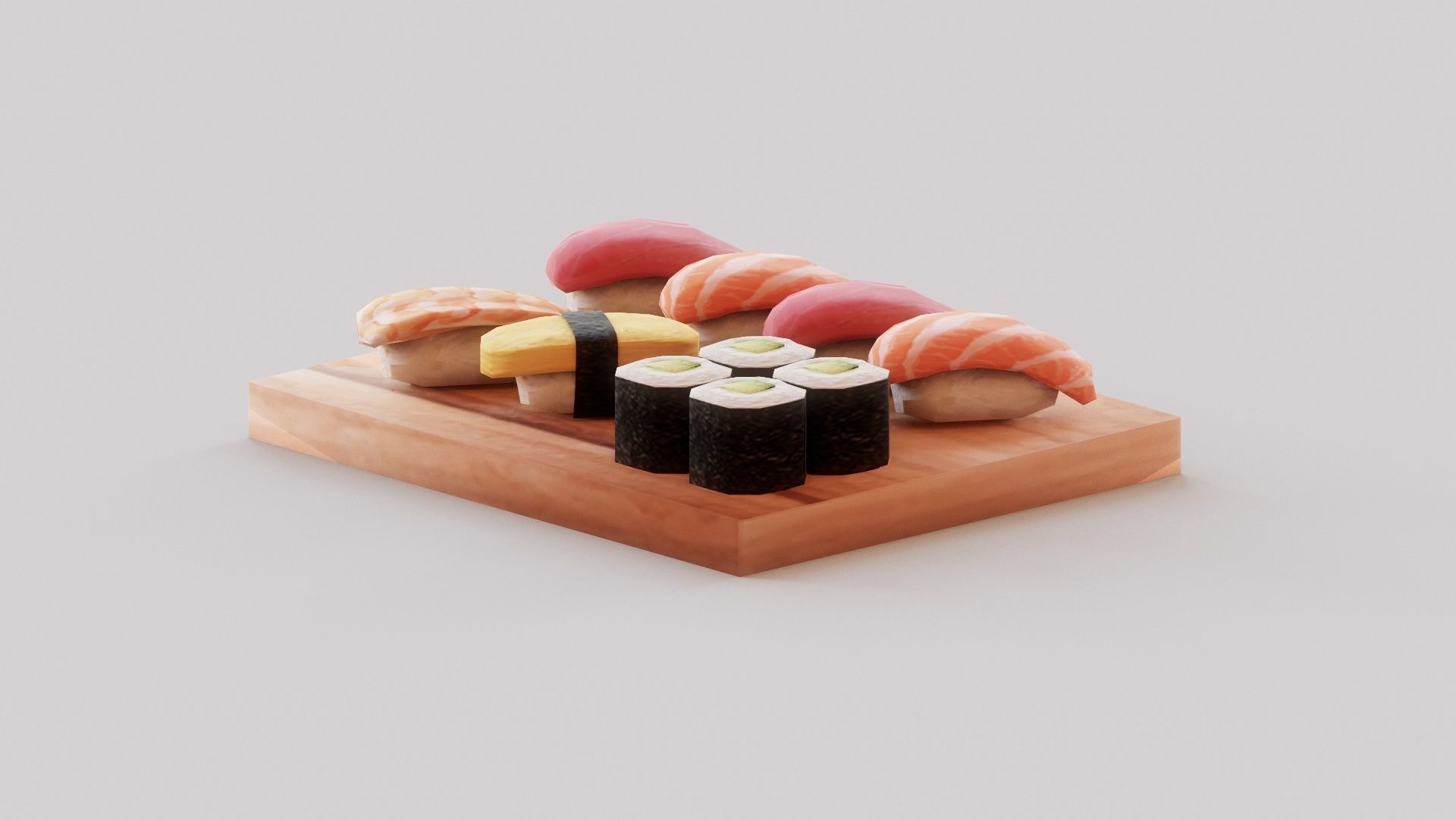 Sushi G08 Low-poly 3D model_1