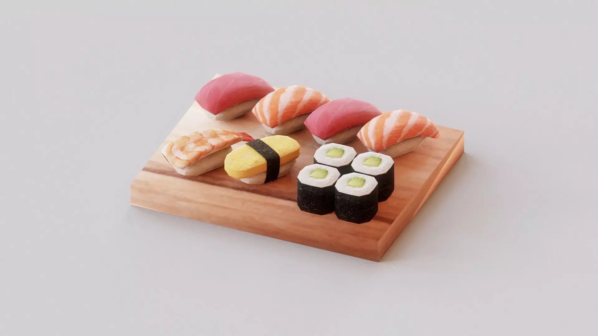 Sushi G08 Low-poly 3D model_0