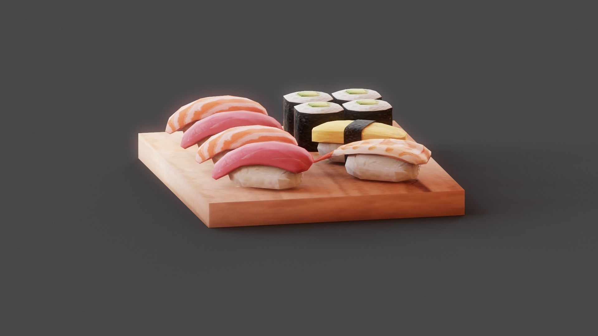 Sushi G08 Low-poly 3D model_4