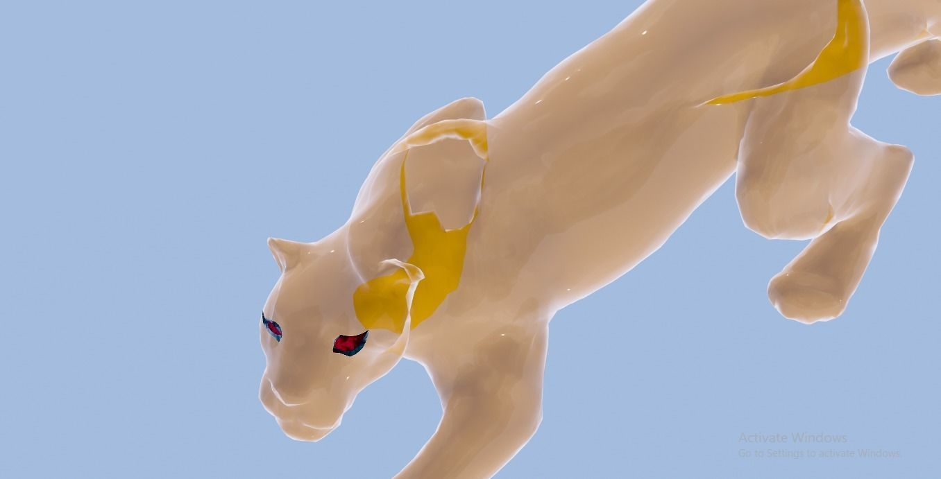 glass leopard 3D model_7