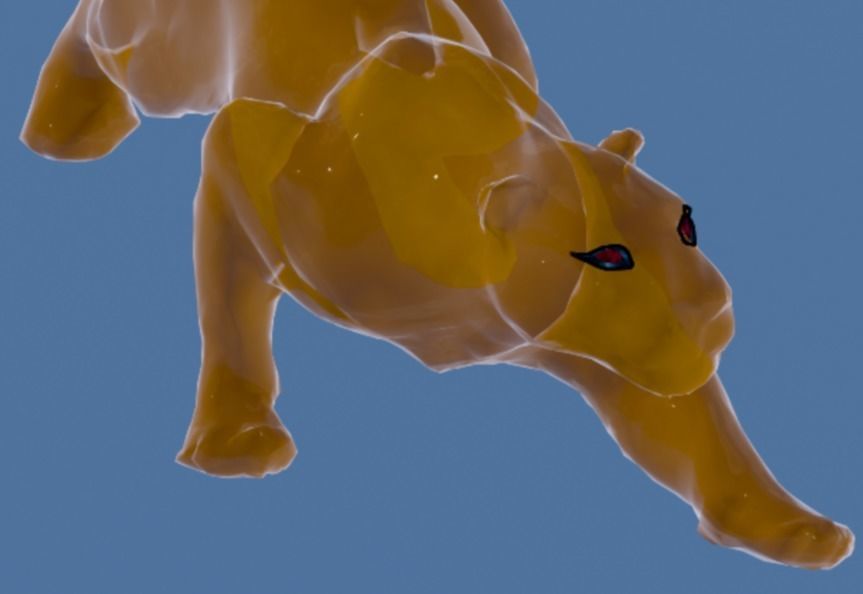 glass leopard 3D model_4