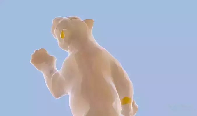 glass leopard 3D model