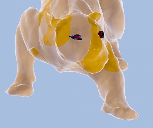 glass leopard 3D model_2