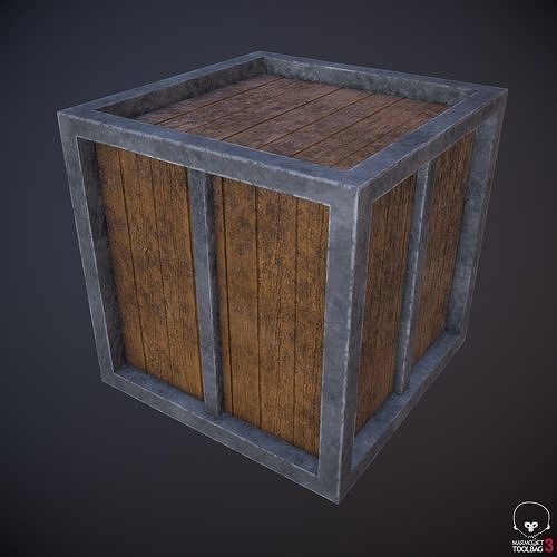 Crate-Box wooden crate Free low-poly 3D model