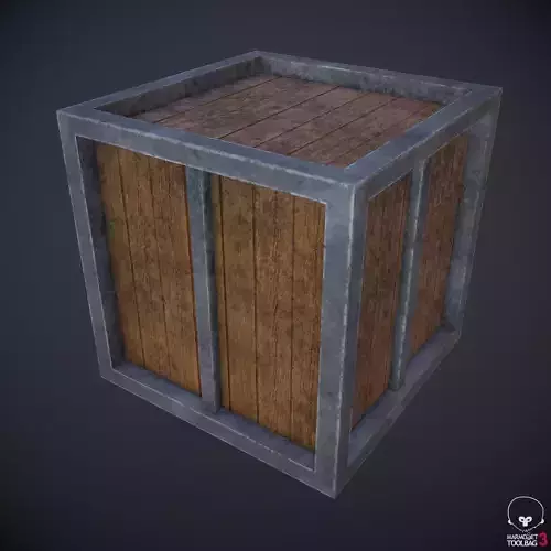 Crate-Box wooden crate Free low-poly 3D model