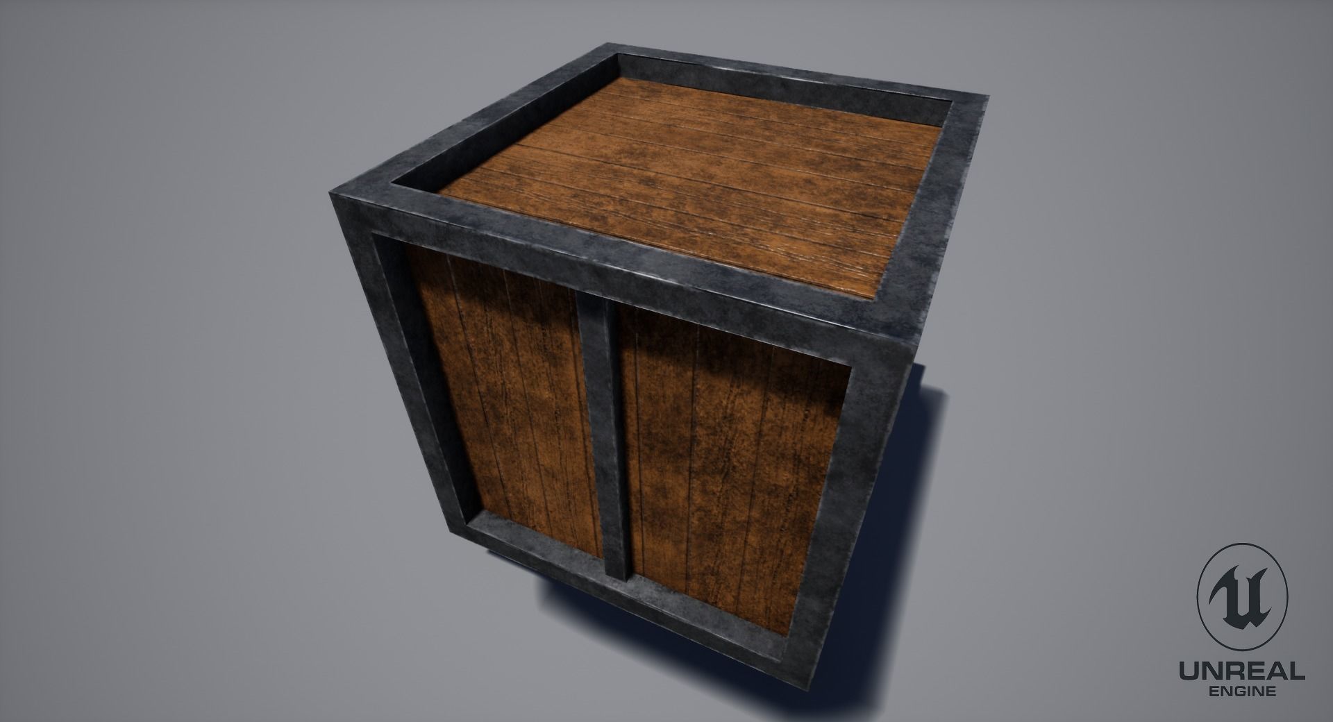 Crate-Box wooden crate Free low-poly 3D model_5