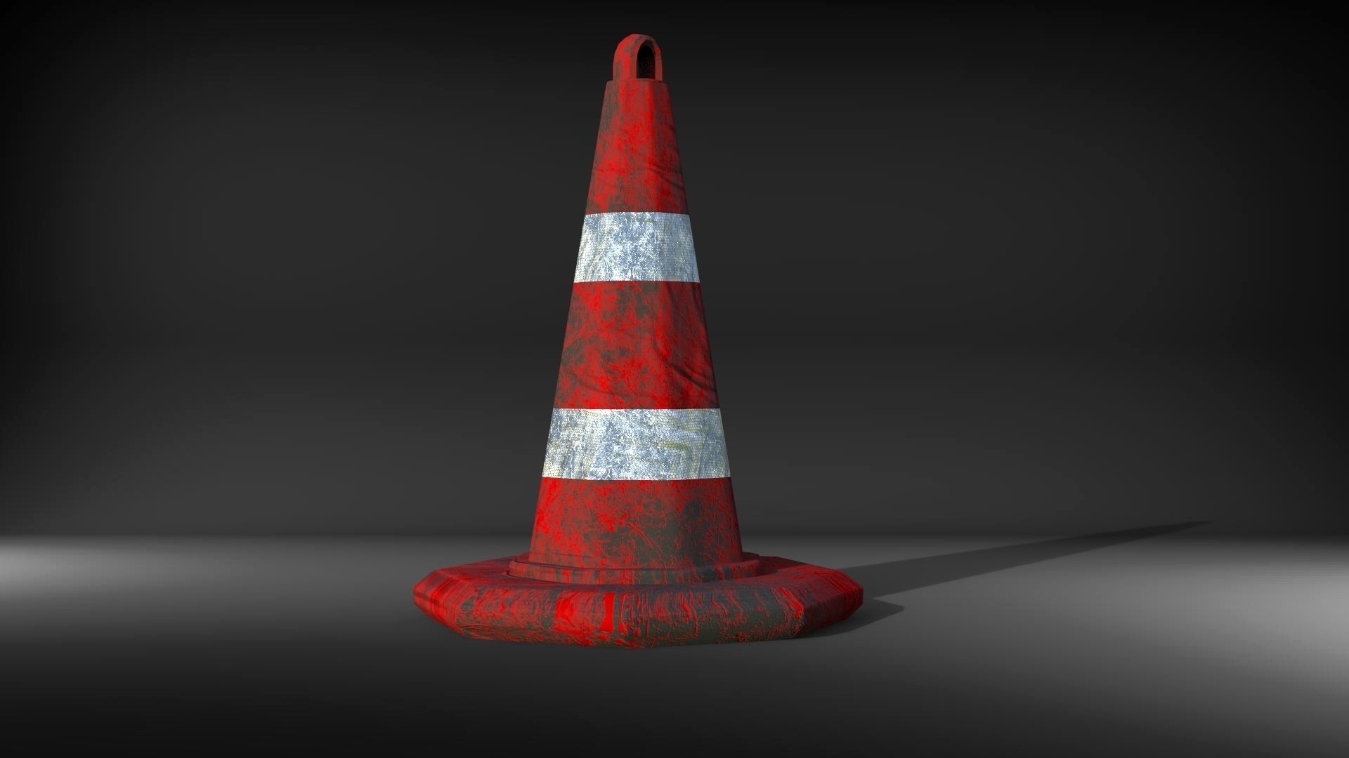 Traffic Cone Game Ready Low-poly 3D model_2