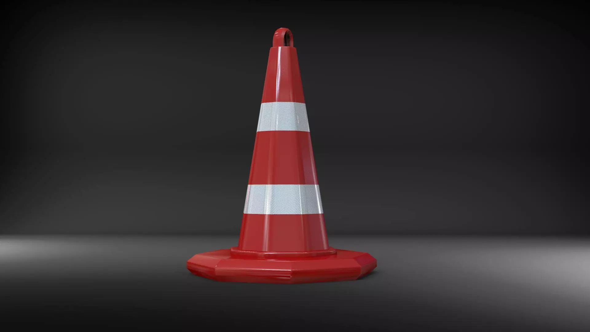 Traffic Cone Game Ready Low-poly 3D model_0