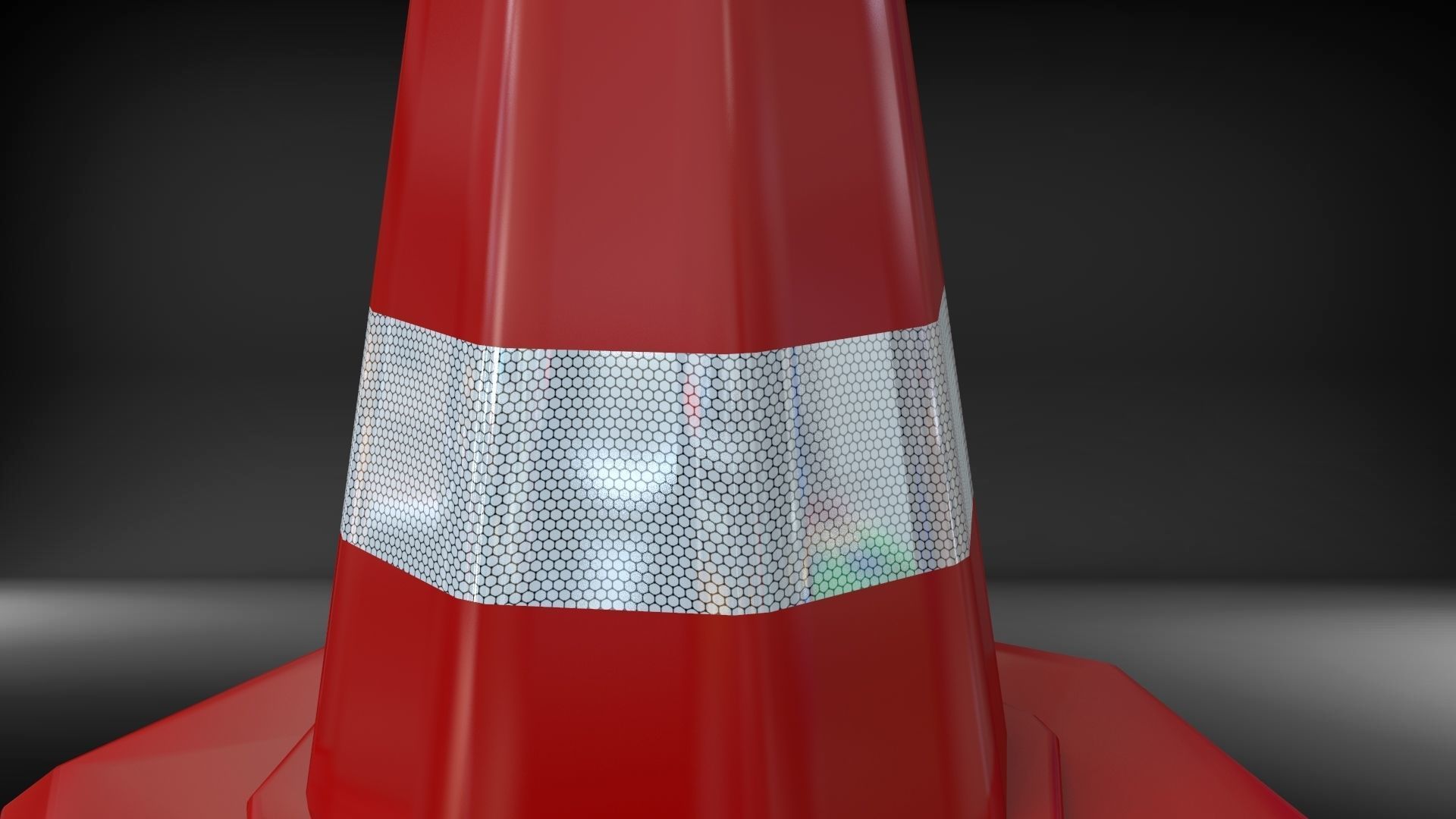 Traffic Cone Game Ready Low-poly 3D model_1