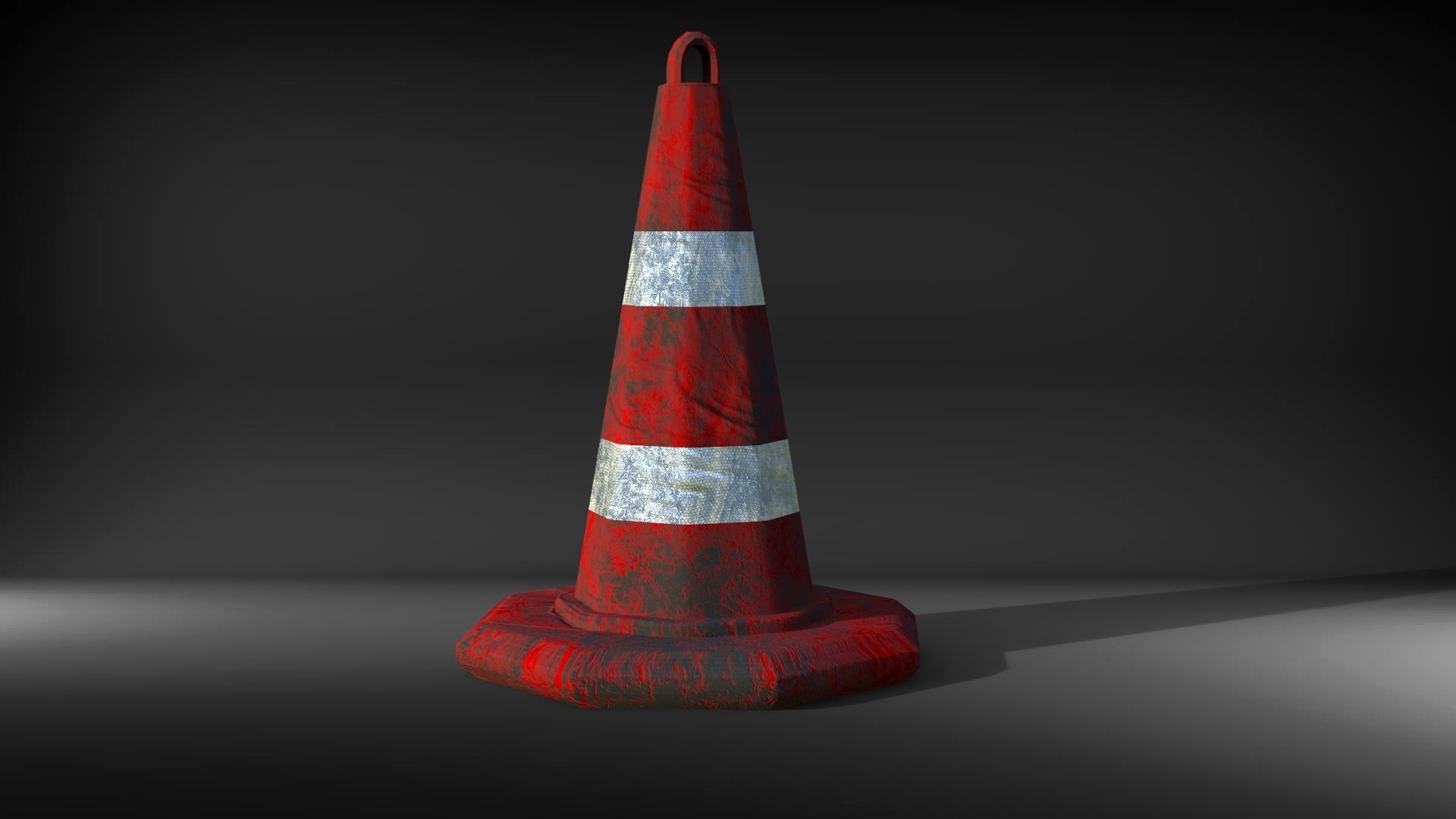 Traffic Cone Game Ready Low-poly 3D model_3
