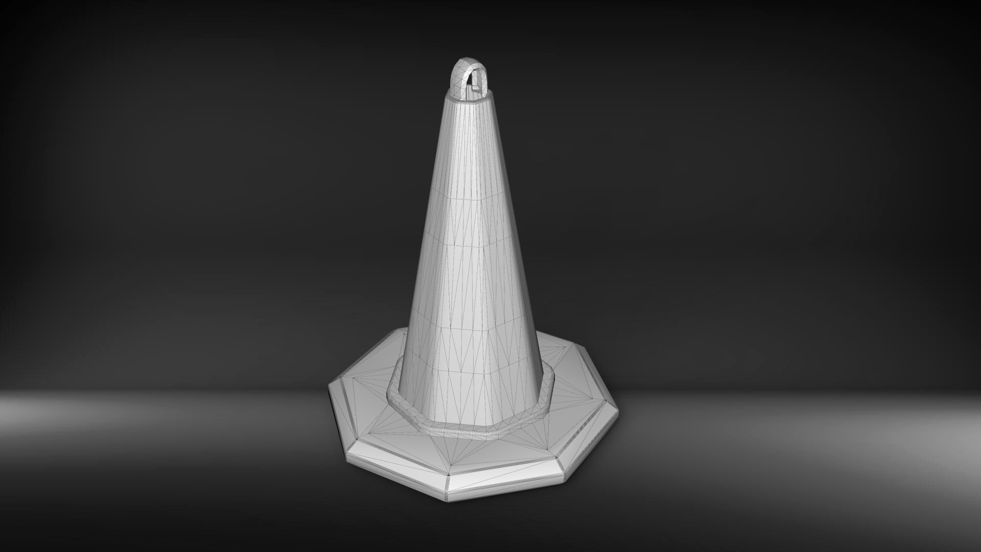 Traffic Cone Game Ready Low-poly 3D model_6
