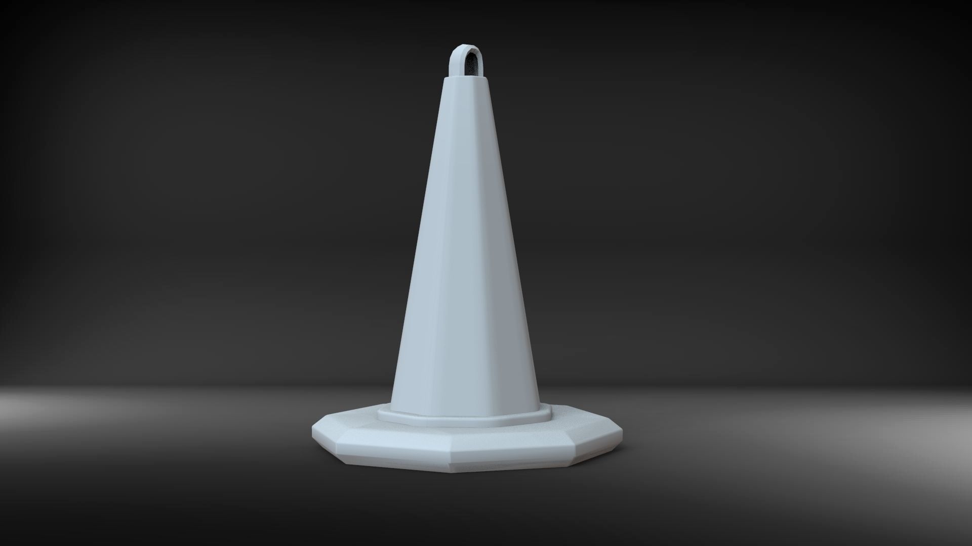 Traffic Cone Game Ready Low-poly 3D model_4