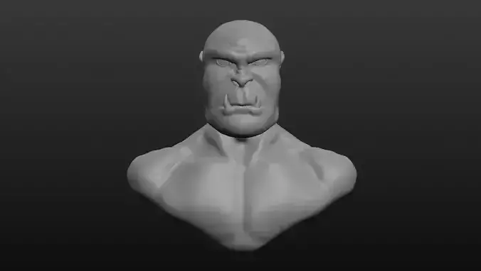 Ogre creature bust 3D print model