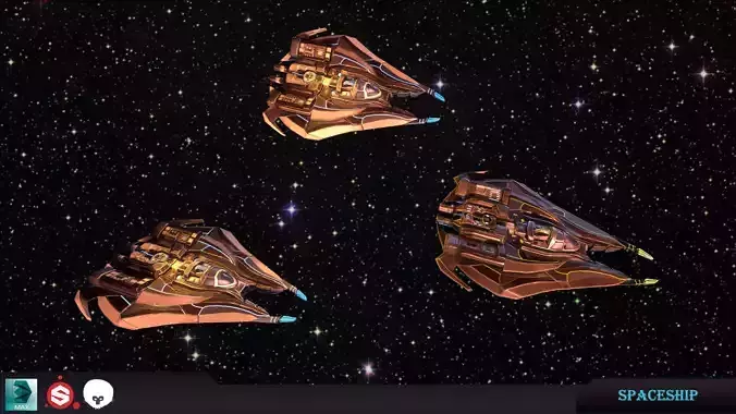 SpaceShip Fighter VR PBR