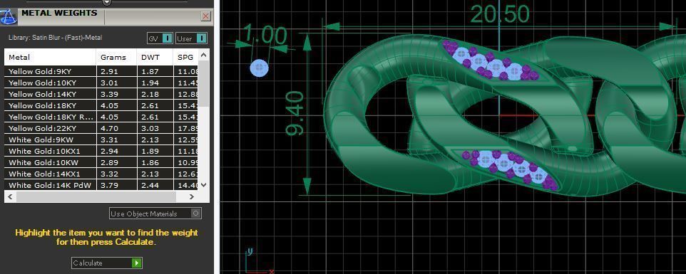 cuban chain diamond gold silver k001 new Stl 3D model_4