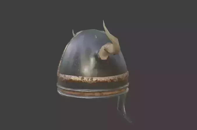 viking helmet with pbr textures