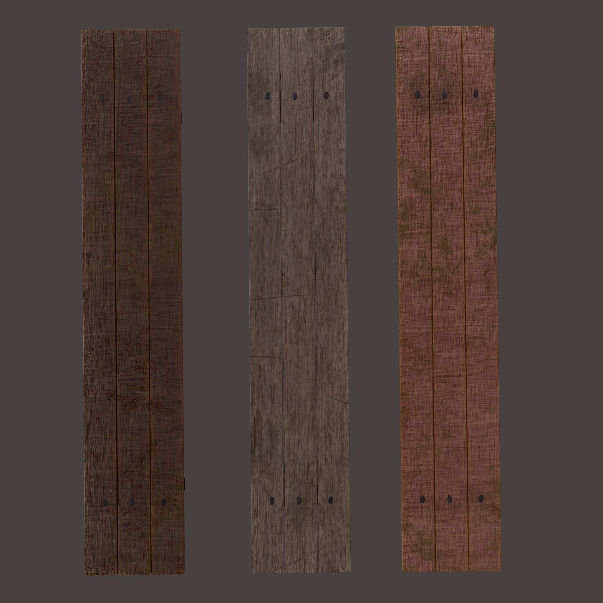 Wooden Bench Free low-poly 3D model_12