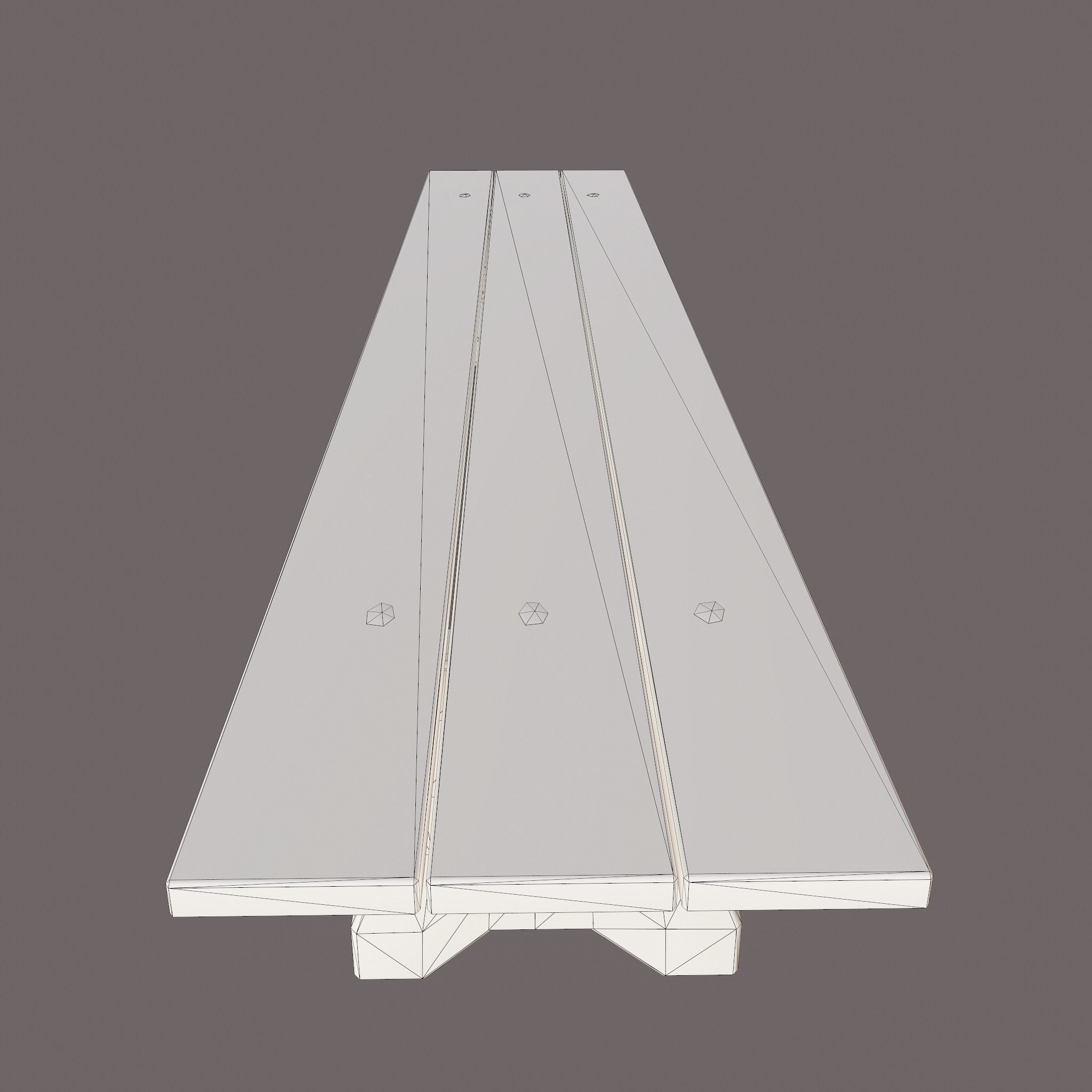 Wooden Bench Free low-poly 3D model_17