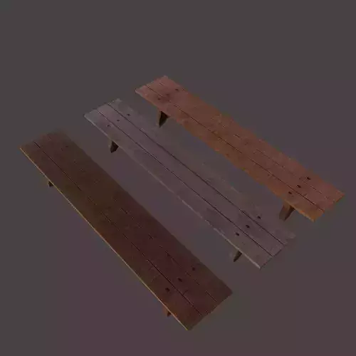 Wooden Bench Free low-poly 3D model Wooden Bench Free low-poly 3D model