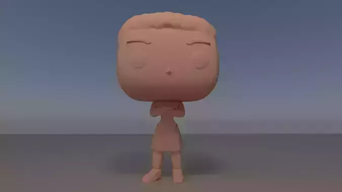 Custom Pop Female Arms Crossed Figure 3D Print DIY Model 3D print model
