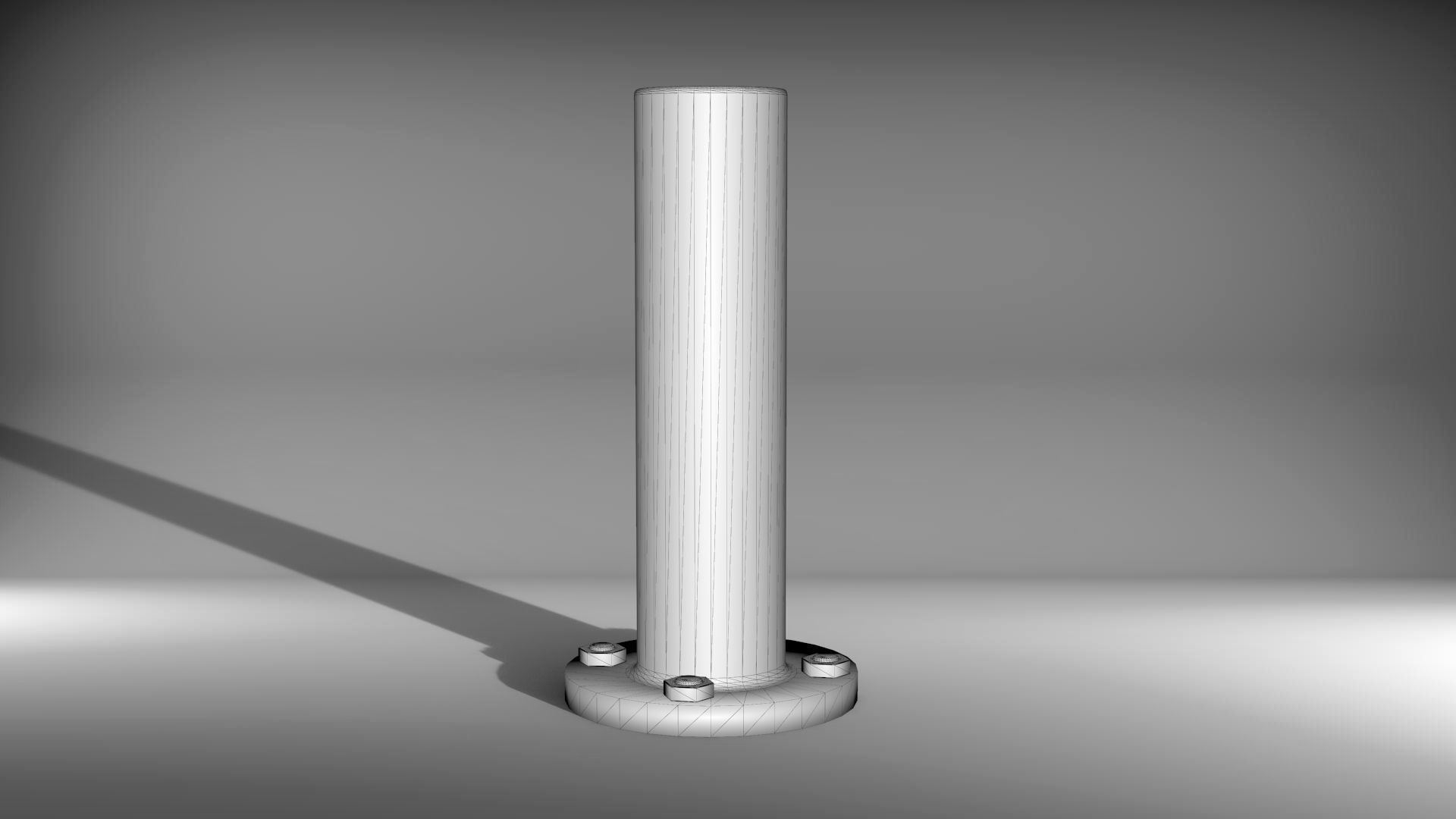 Traffic Metal Obstacle Game Ready Low-poly 3D model_4