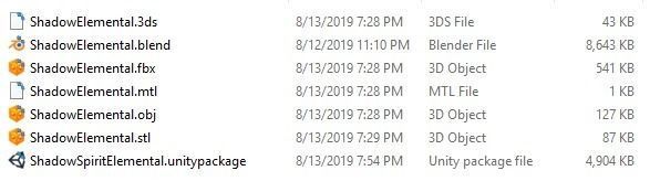 Shadow Spirit Elemental Low-poly 3D model_6