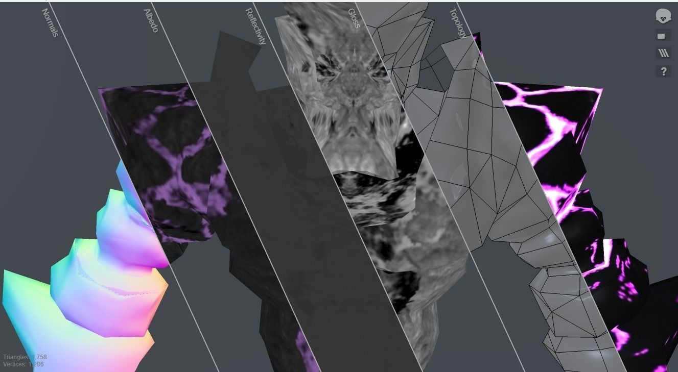 Shadow Spirit Elemental Low-poly 3D model_5