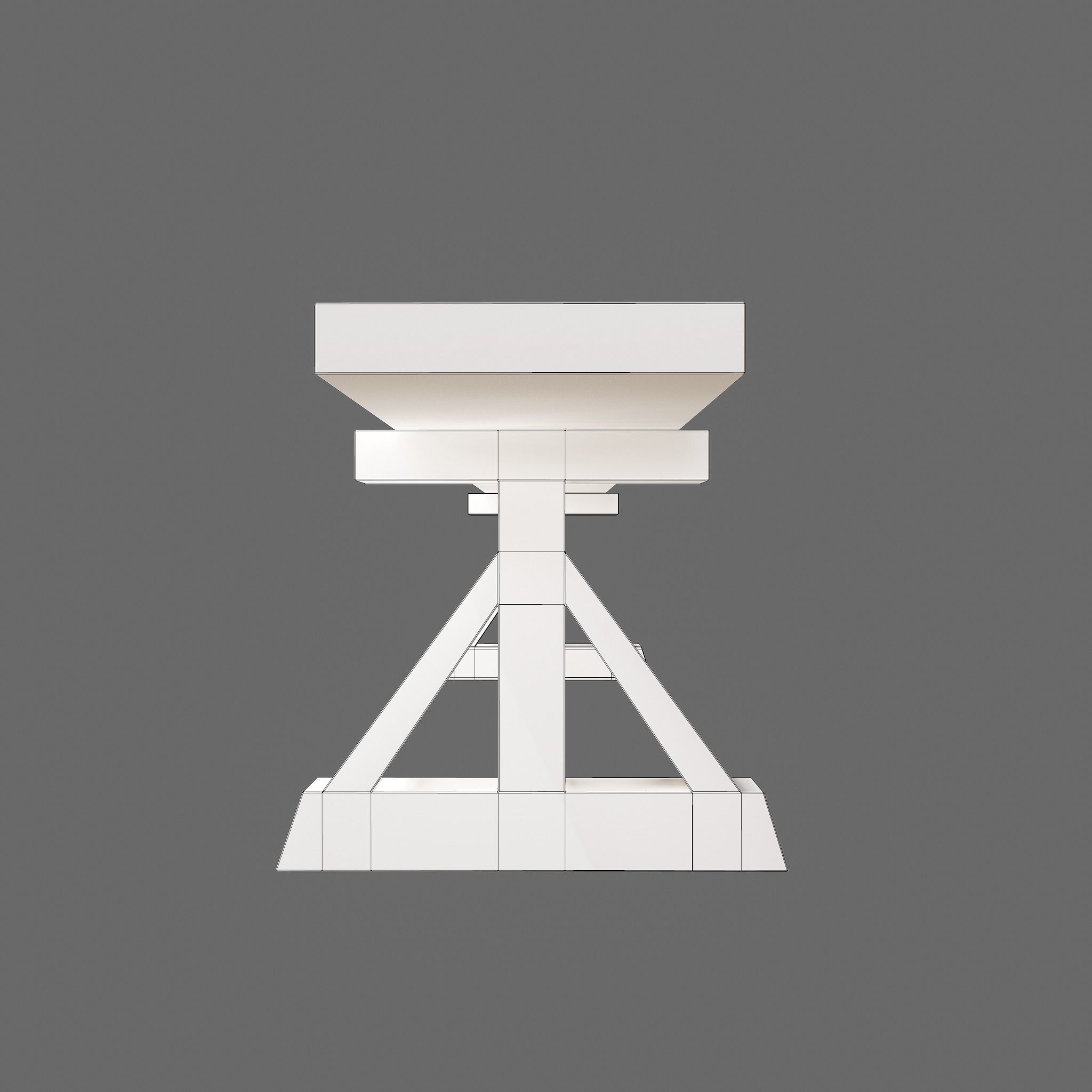 Wooden Tables Wide and Thin Free low-poly 3D model_16