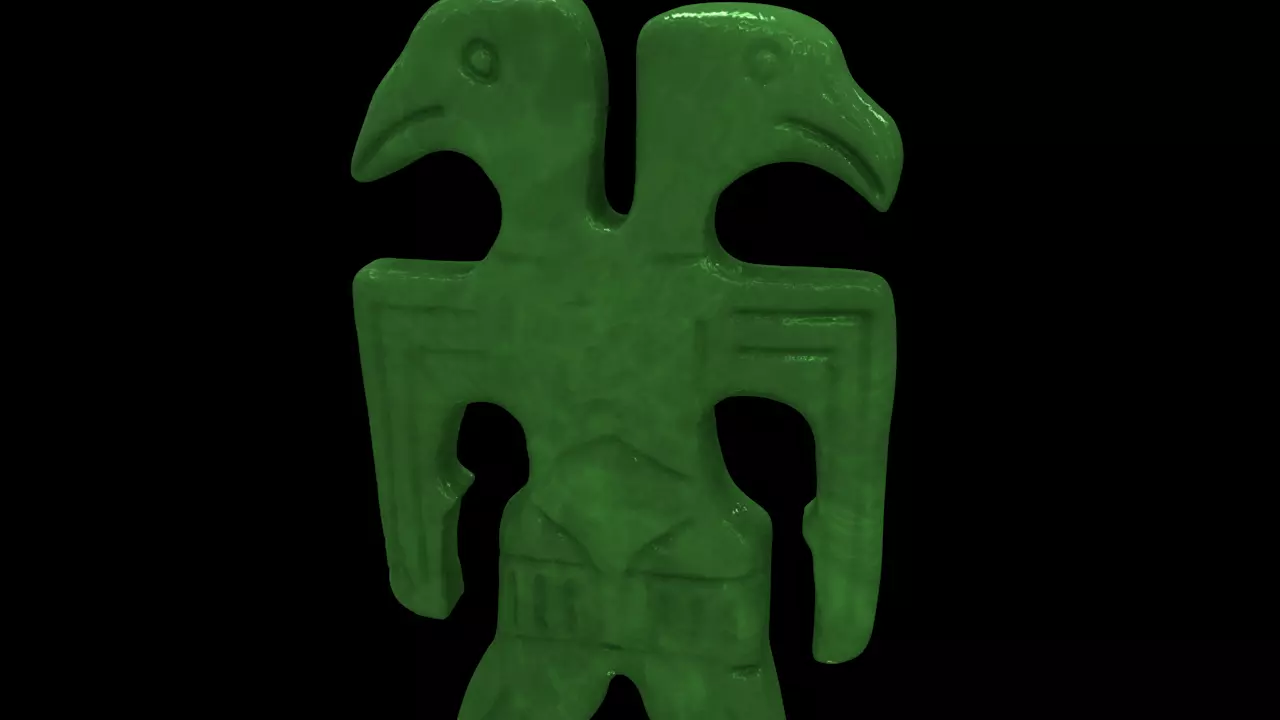 Aboriginal pre columbian Jade Bird - Ave de Jade 3D model