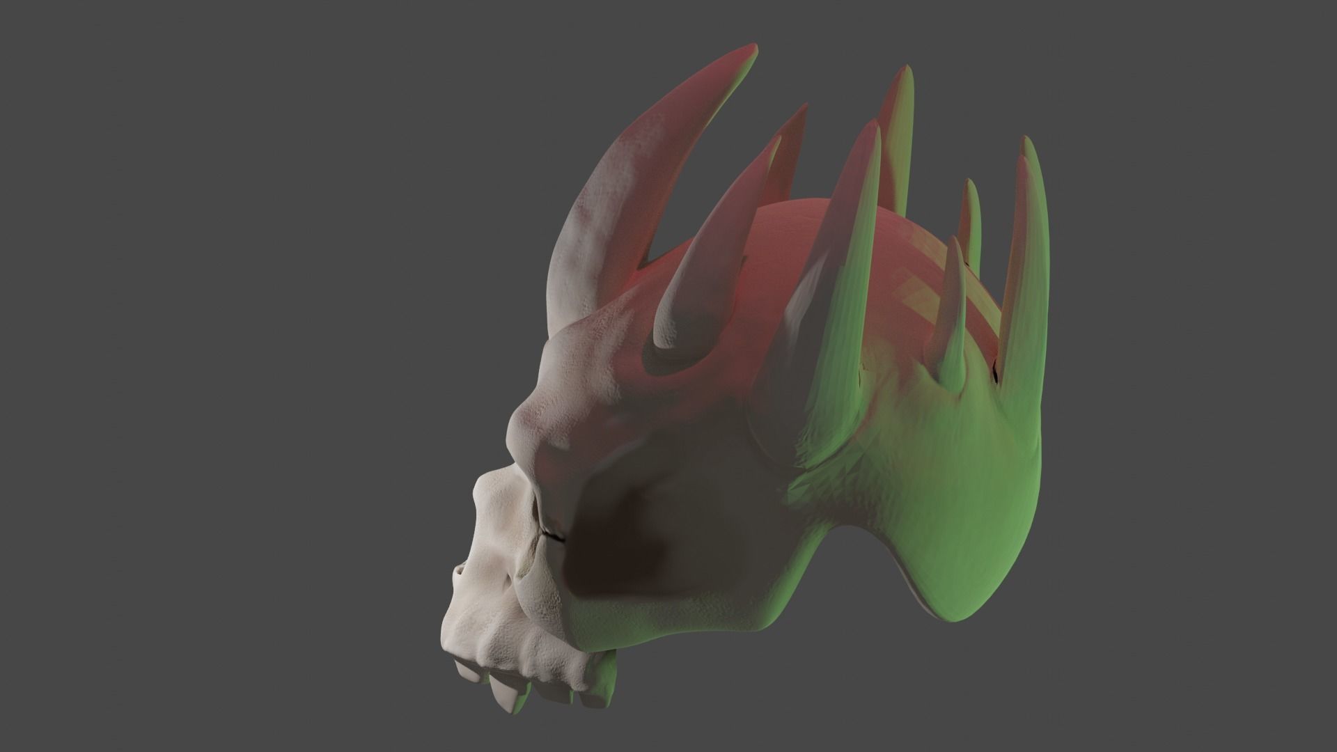 Skull Mask Evil 3D model_3