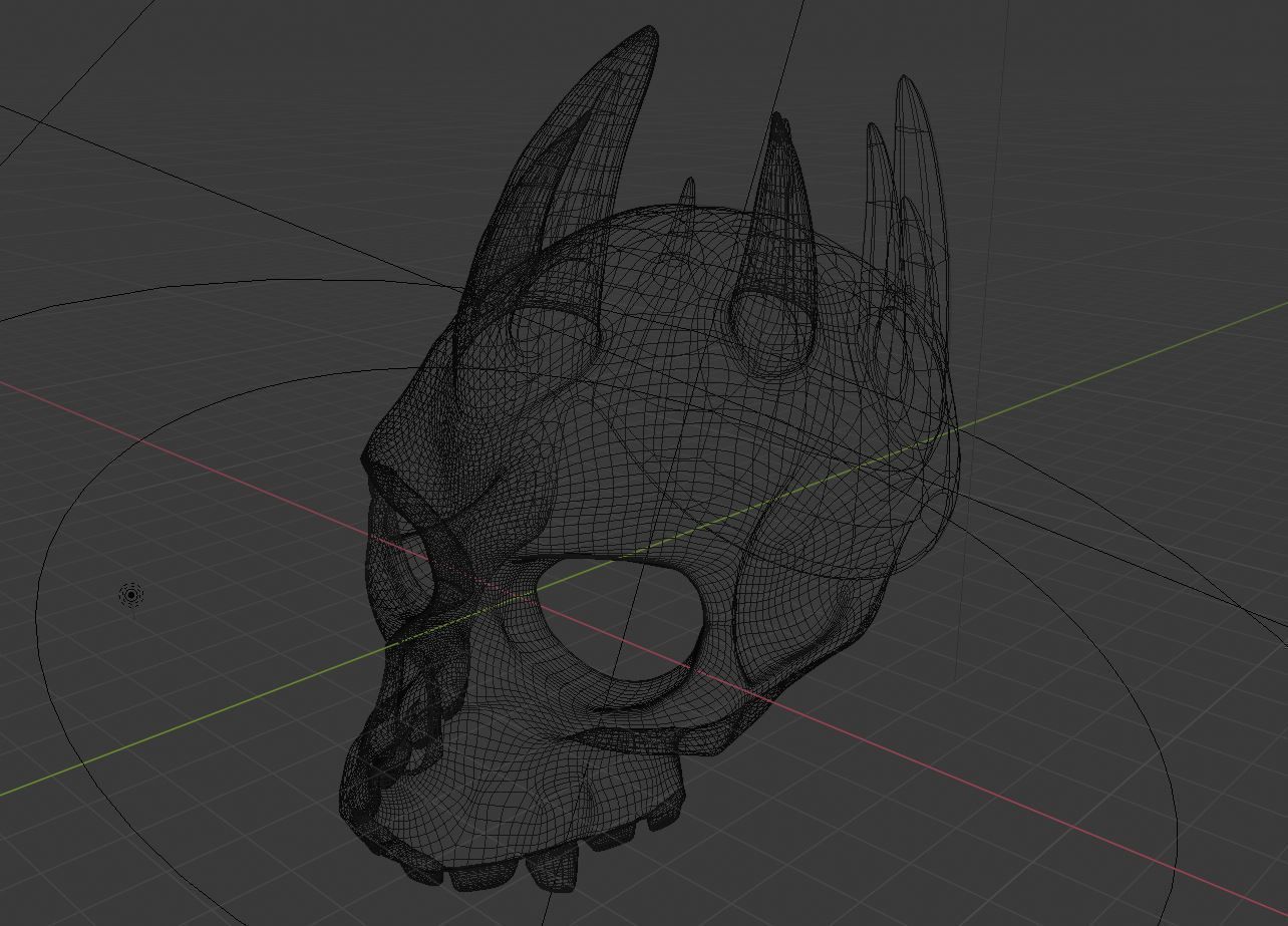 Skull Mask Evil 3D model_6
