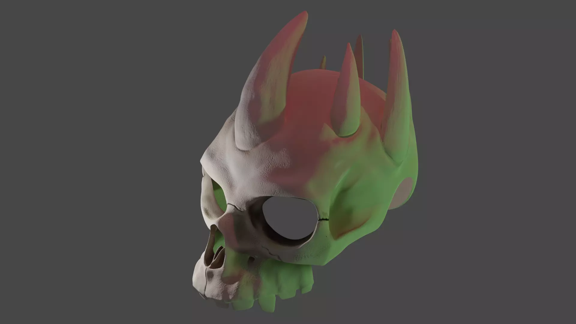 Skull Mask Evil 3D model_0