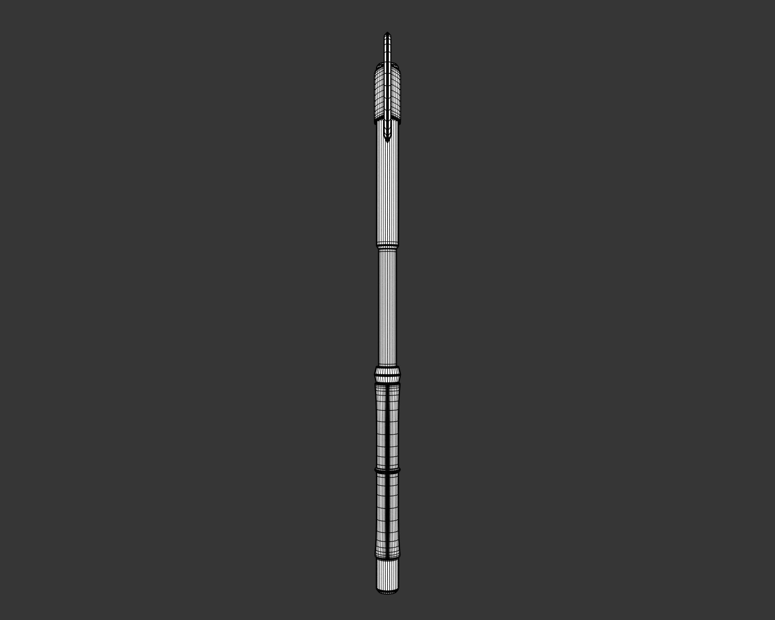 Medieval Knightly Weapon Axe Low-poly 3D model_8