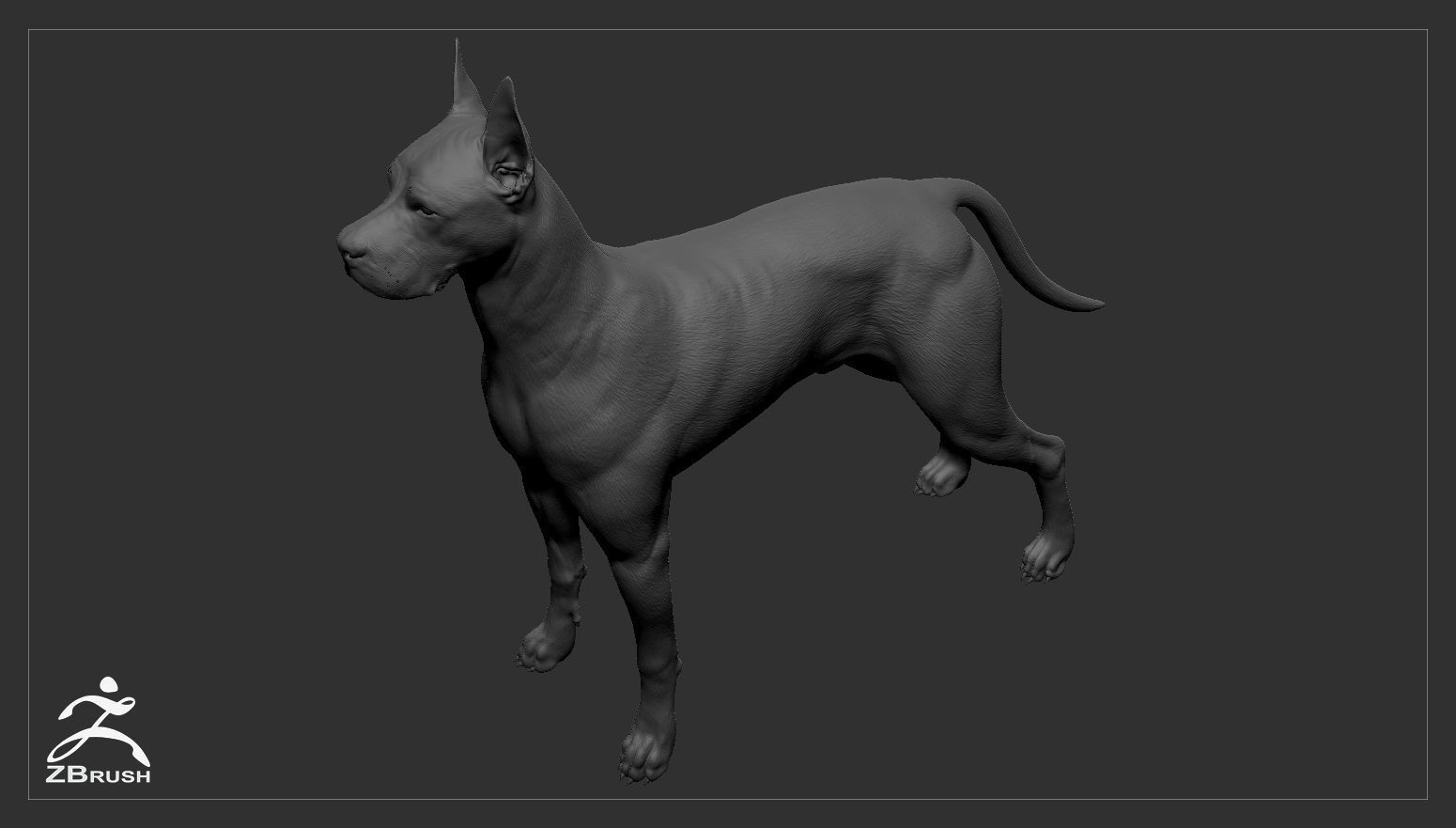 Great Dane High-Poly 3D print model_3