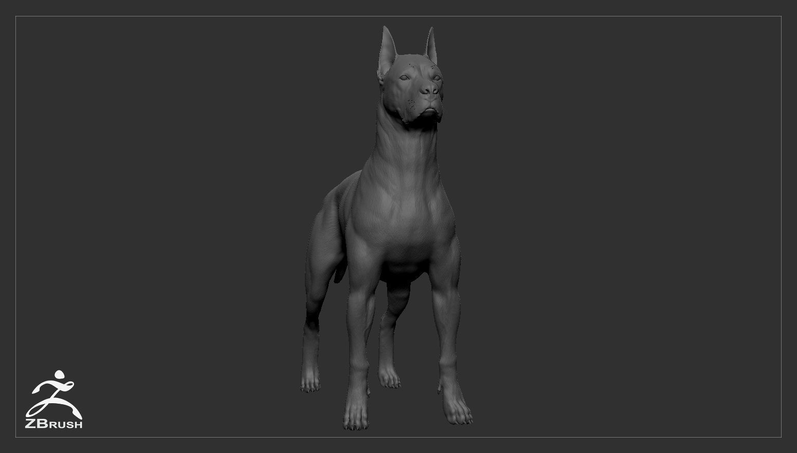 Great Dane High-Poly 3D print model_2