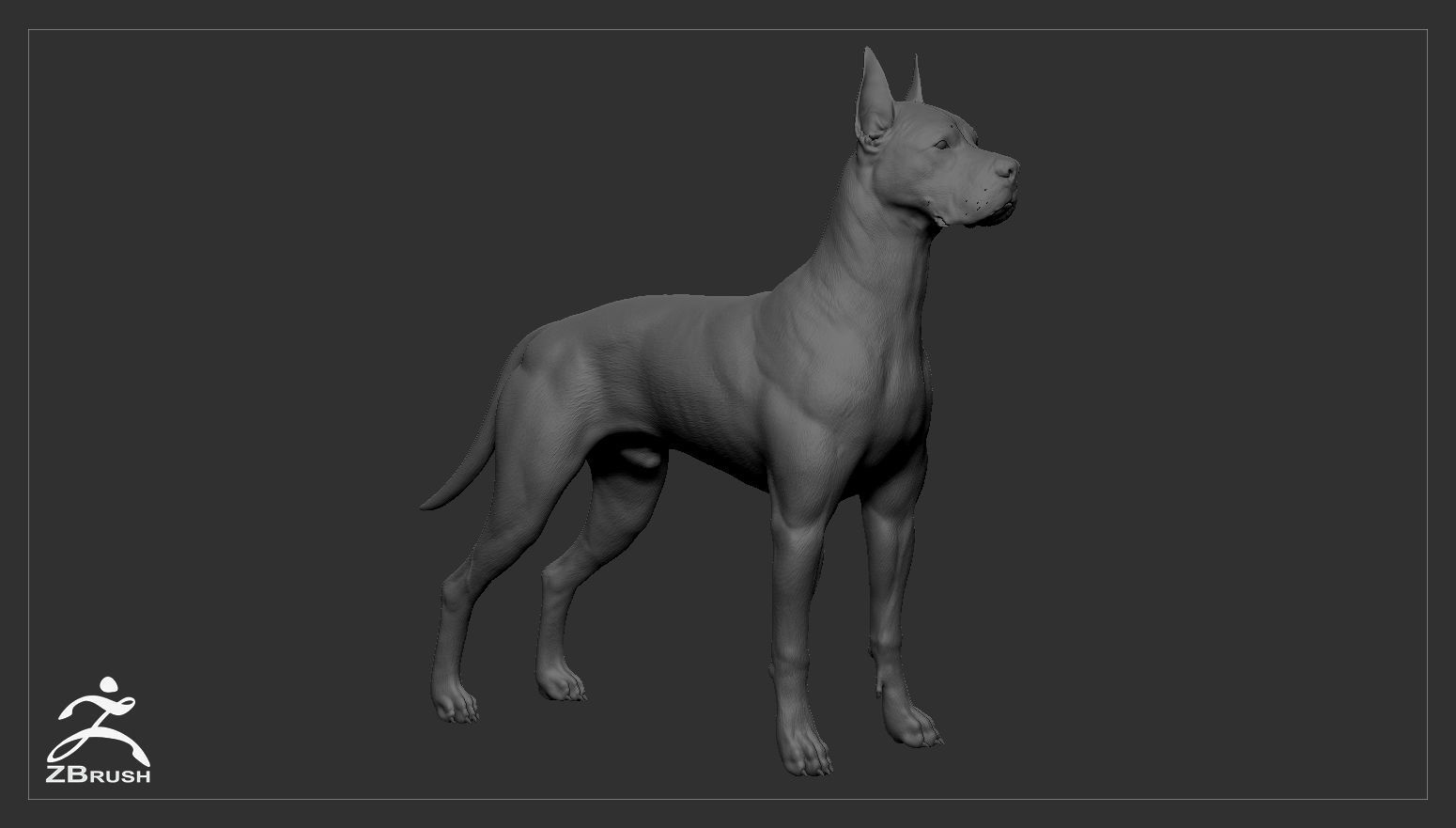 Great Dane High-Poly 3D print model_1
