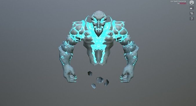 Ice Spirit Elemental Low-poly 3D model