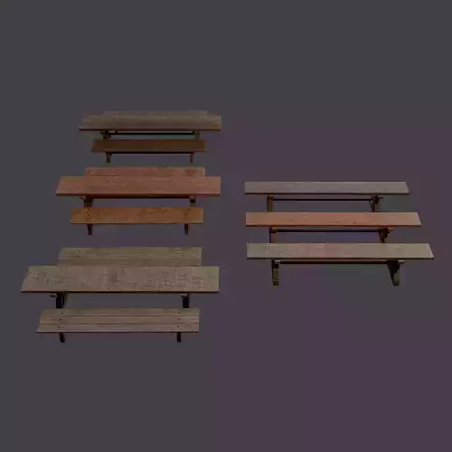 Tables and Benches Package 3D Model Collection