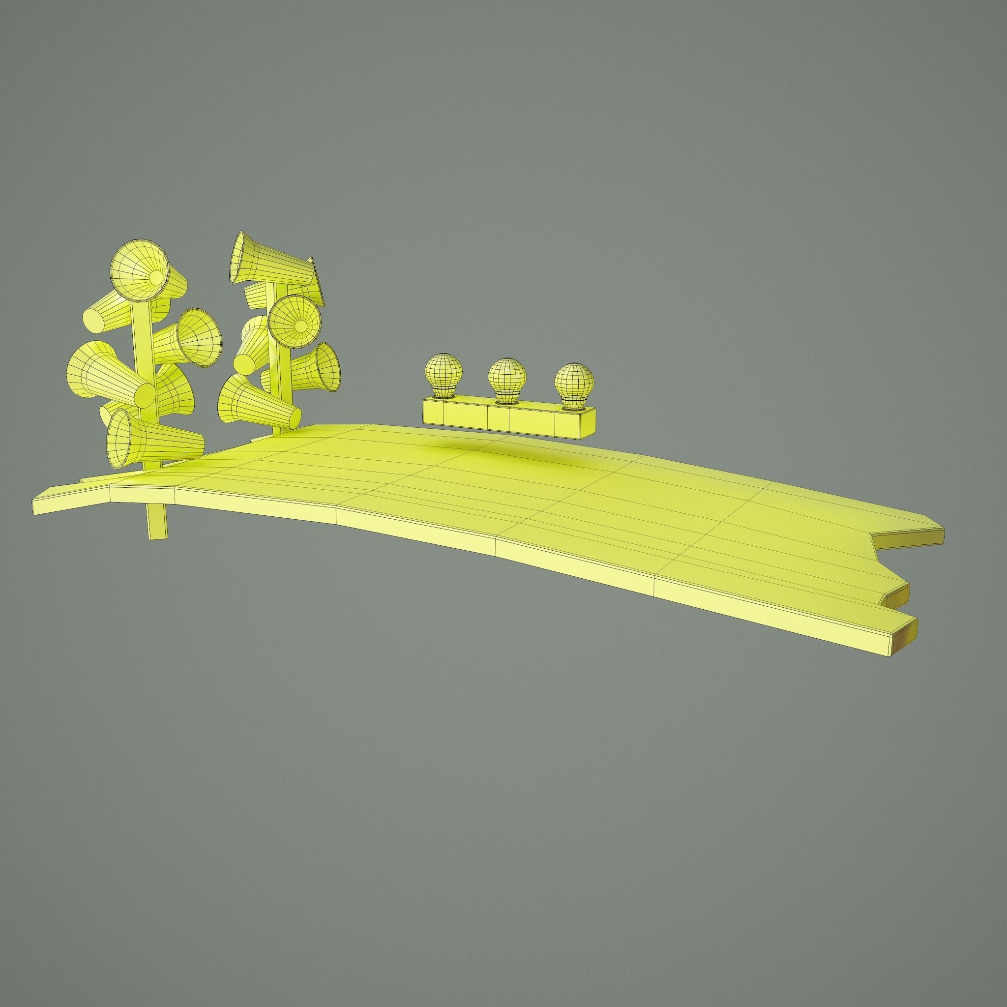 Megafons Board  Free 3D model_30