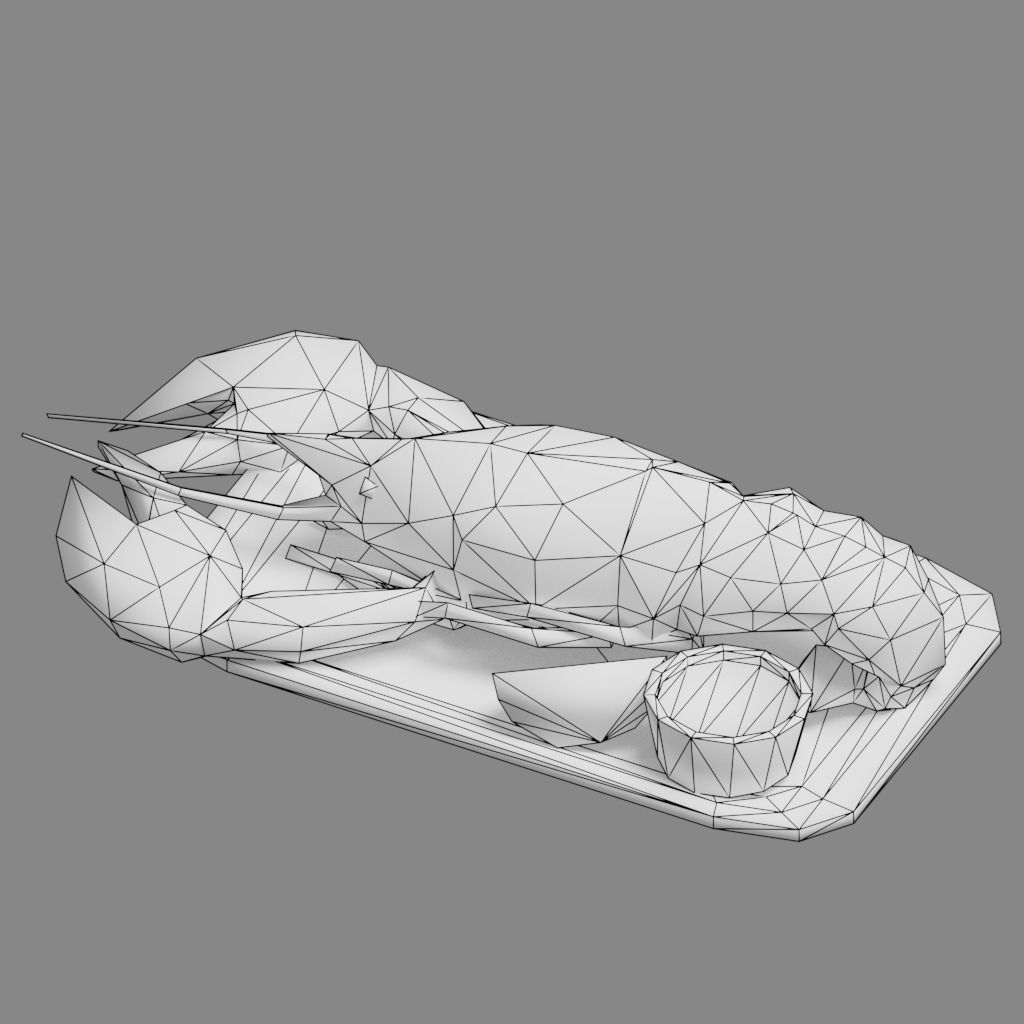 Lobster G09 Low-poly 3D model_7