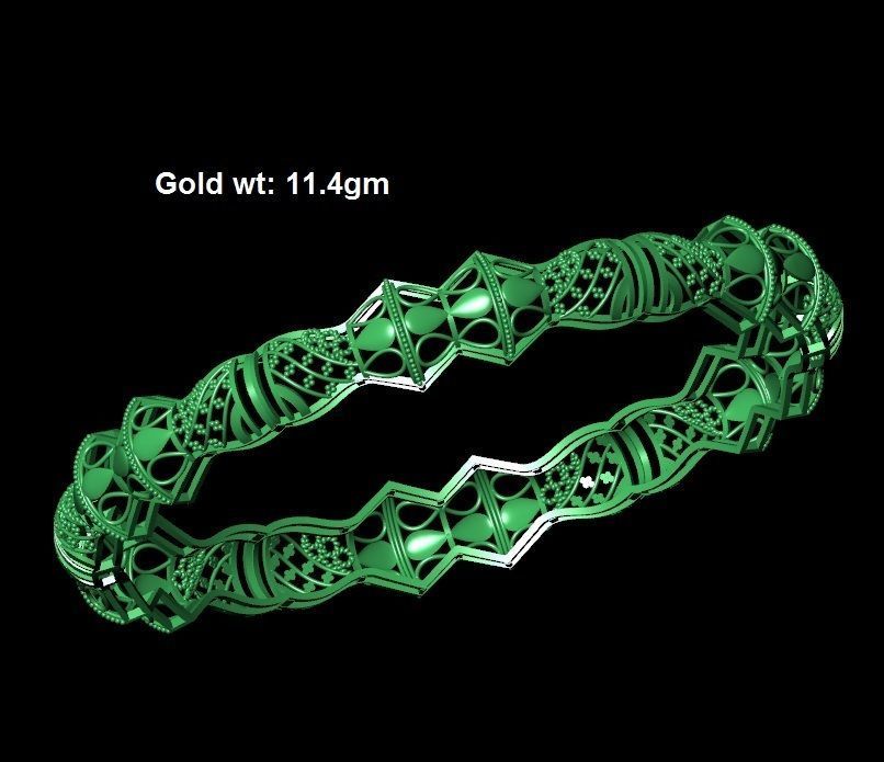 dubai kuwathy bangles 3D print model_5