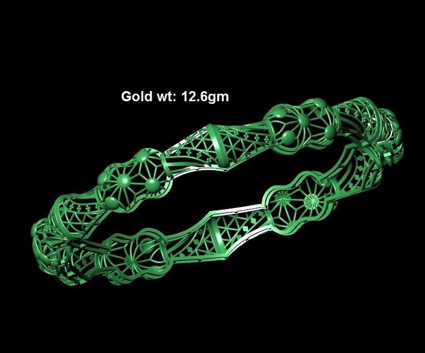 dubai kuwathy bangles 3D print model_10