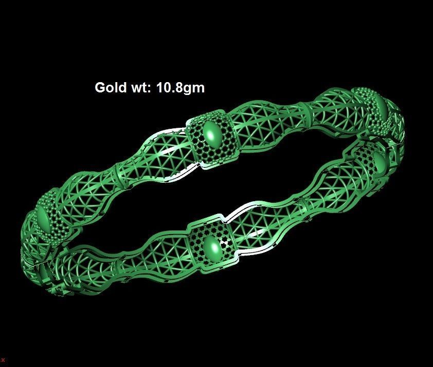 dubai kuwathy bangles 3D print model_12